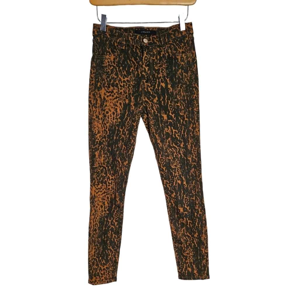 J Brand Alana high rise jaguar‎ print skinny jeans